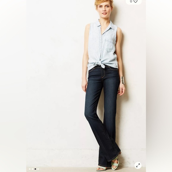 PAIGE Dark Blue Women's Boot Cut Jeans - Picture 2 of 6